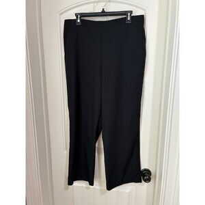 Alfred Dunner Dress Pants Size 14 Elastic Waist Pull On BLACK